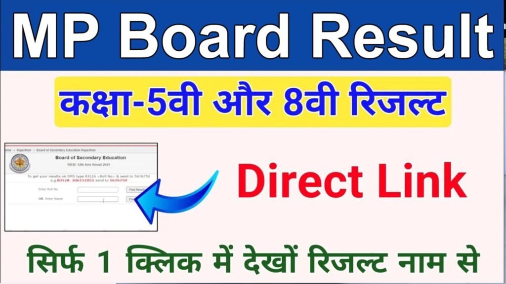 MP Board 5th 8th Result 2024